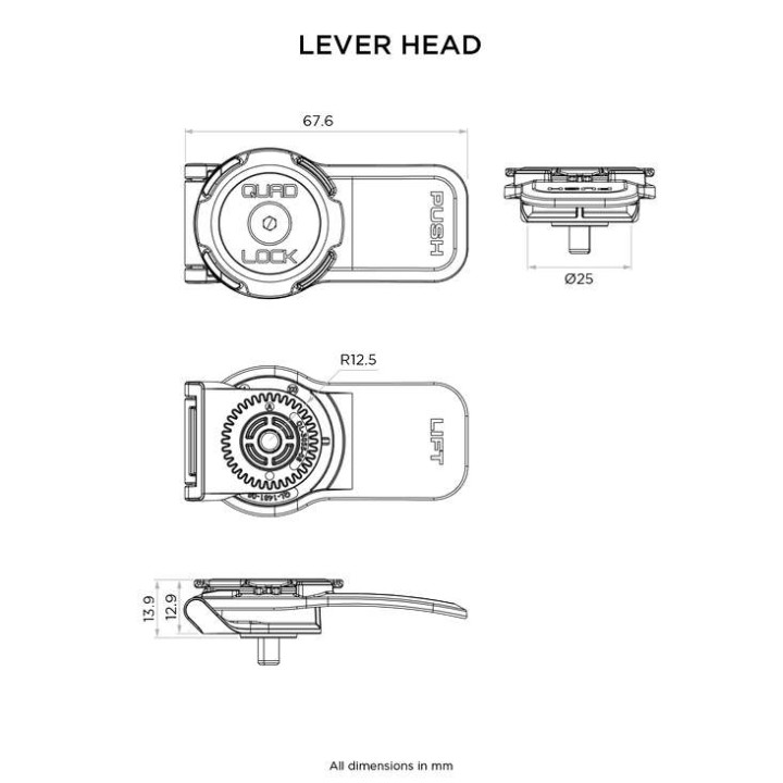 Quad Lock 360 adapter Lever head