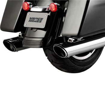 Vance &amp- Hines TWIN SLASH CHROME muffler (16672) Harley TOURING 17-