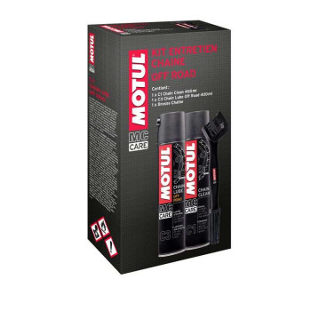 Kit entretien chaine MOTUL C1+C3 OFF ROAD + brosse à chaine