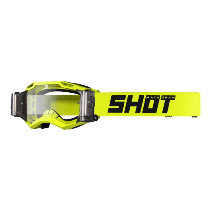 Masque moto cross Shot ASSAULT 2.0 SOLID NEON YELLOW GLOSSY ROLL-OFF Masque moto cross Shot ASSAULT 2.0 SOLID NEON YELLOW GLOSSY ROLL-OFF