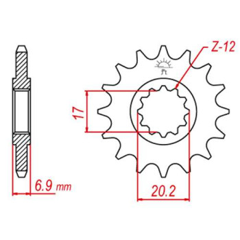 Pignon JT 10 dents pas 420 type 1120