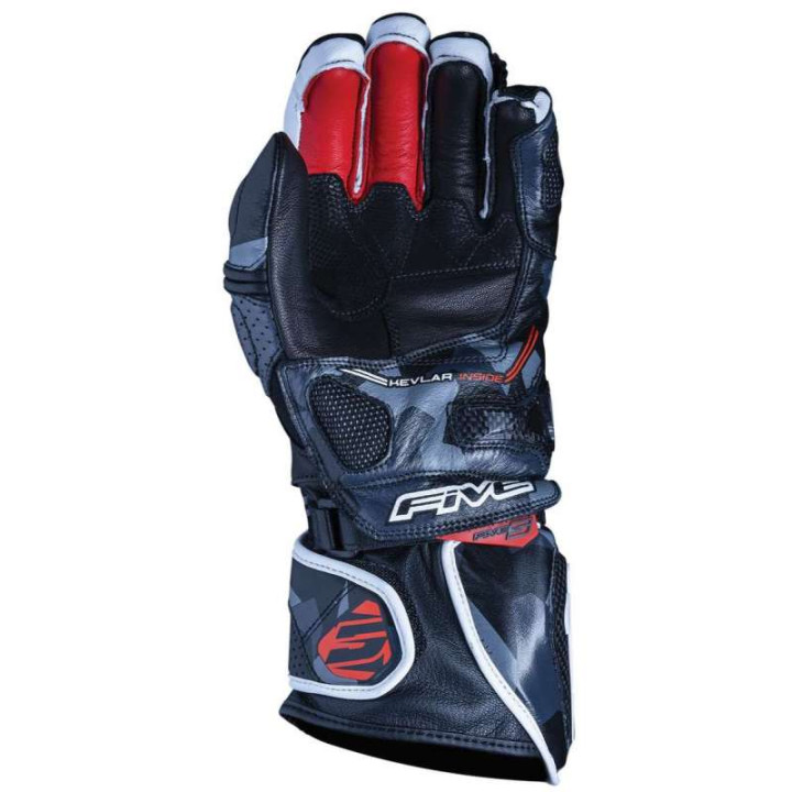 Five RFX1 REPLICA Camo Red motorcycle racing gloves