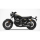 Approved mufflers (X2) Zard BIG INOX Black Moto Guzzi V9 BOBBER/ROAMER