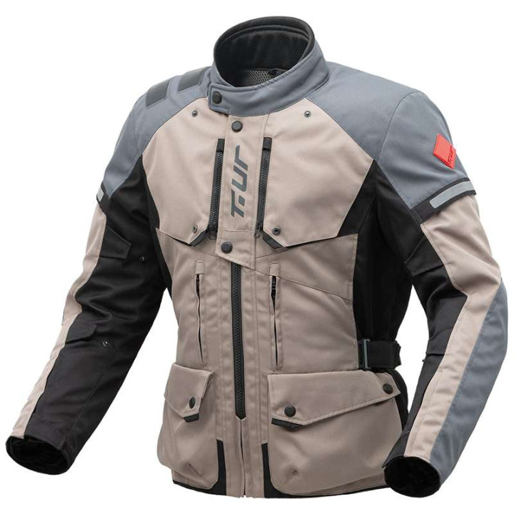Veste moto T.UR WAYPOINT HYDROSCUD Sable/Gris