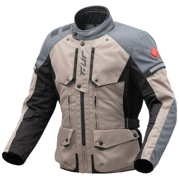 Veste moto T.UR WAYPOINT HYDROSCUD Sable/Gris