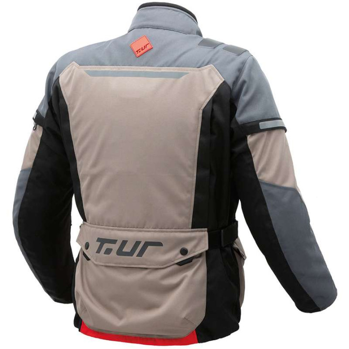 Veste moto T.UR WAYPOINT HYDROSCUD Sable/Gris