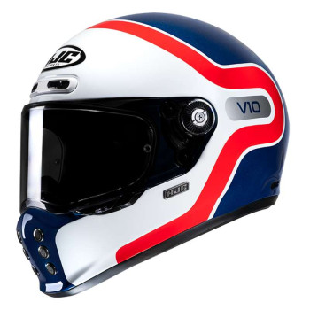 Casque moto HJC V10 GRAPE BLEU/BLANC/ROUGE