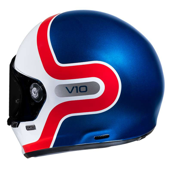 Casque moto HJC V10 GRAPE BLEU/BLANC/ROUGE