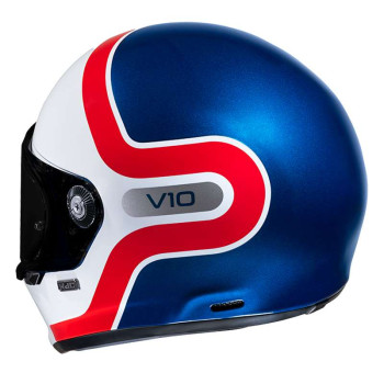 Casque moto HJC V10 GRAPE BLEU/BLANC/ROUGE
