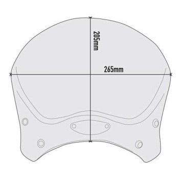 Saute-vent Givi CAFÉ RACER Noir 100ALB (sans kit de fixation)