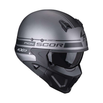 Scorpion COVERT-X TUSSLE SILVER MATTE / BLACK helmet