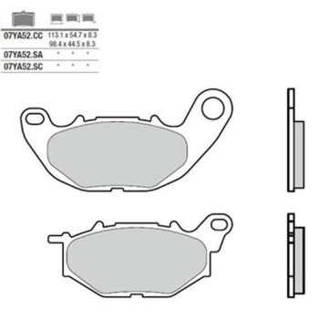 Plaquettes de frein sinter BREMBO 07YA52SA