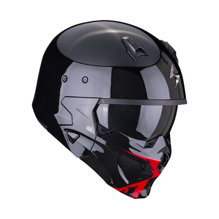 Casque Scorpion COVERT-X TANKER NOIR / ROUGE