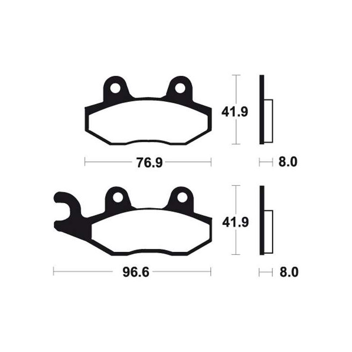 Brake pads motorcycle metal fried Tecnium MR111