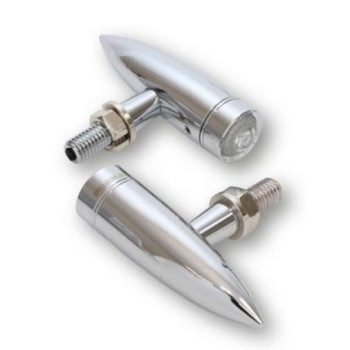 Clignotants moto HIGHSIDER MONO BULLET LONG CHROME