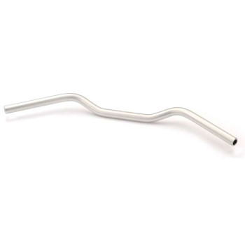 Guidon moto LSL CLUBMAN Argent brossé 25 mm