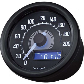 Compteur vintage leds Daytona DARK VELONA 200 Km/h