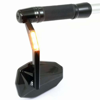 HIGHSIDER VICTORY Handlebar end mirror + turn signal Black