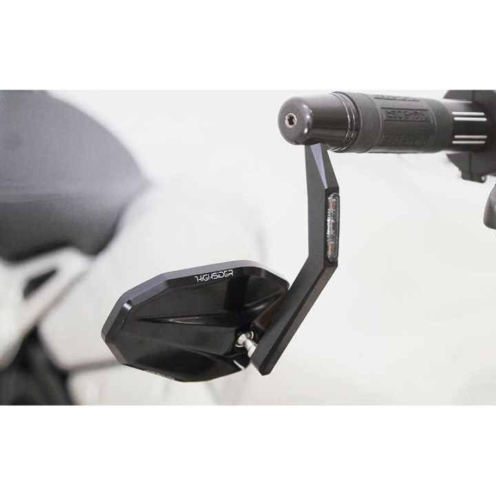 HIGHSIDER VICTORY Handlebar end mirror + turn signal Black