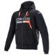 Alpinestars CHROME IGNITION motorcycle sweatshirt Black/Red Fluo