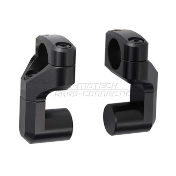 Rehausseur universel avec déport réglable pour guidon 28 mm SW-Motech VARIO BARBACK