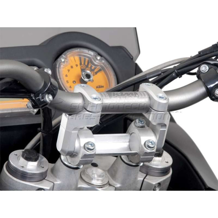 Universal riser with adjustable offset for 28 mm handlebars SW-Motech VARIO BARBACK