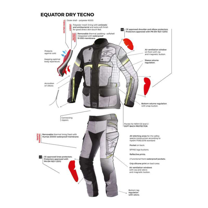 Veste moto SPYKE EQUATOR DRY TECNO