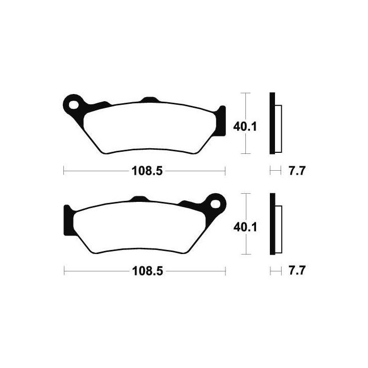 Brake plates metal fried Tecnium MF174