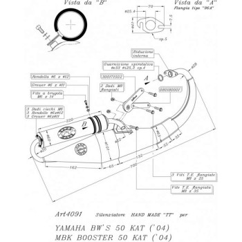 Leovince HAND MADE TT approved scooter exhaust (4091) Booster/BW's Leovince HAND MADE TT approved scooter exhaust (4091) Booster/BW's