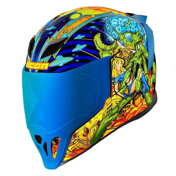 Casque moto Icon AIRFLITE BUGOID BLITZ BLUE