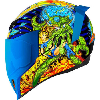 Casque moto Icon AIRFLITE BUGOID BLITZ BLUE