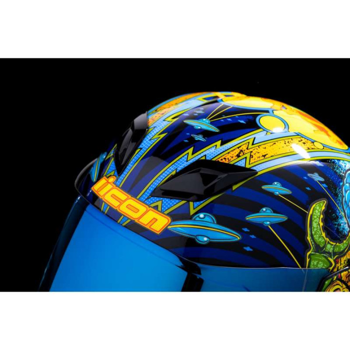 Casque moto Icon AIRFLITE BUGOID BLITZ BLUE