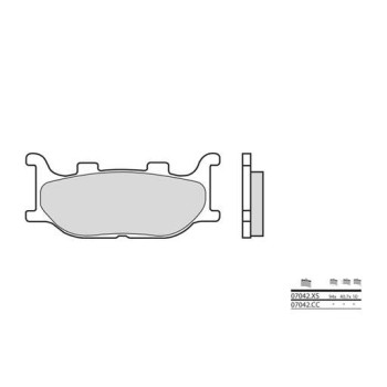 Plaquettes de frein carbone céramique avant BREMBO 07042CC
