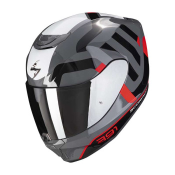 Casque Scorpion EXO-391 AROK GRIS / ROUGE / NOIR