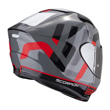 Casque Scorpion EXO-391 AROK GRIS / ROUGE / NOIR