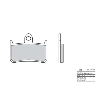 Plaquettes de frein sinter BREMBO 07HO28LA