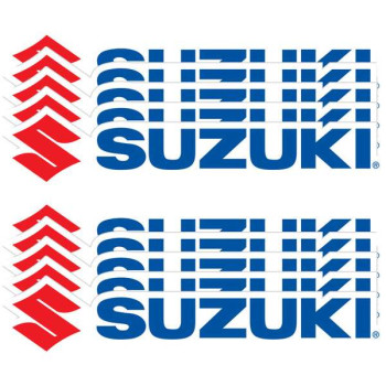 Set of x10 D'COR Suzuki sticker sheets