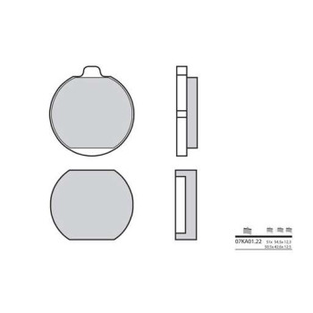 Plaquettes de frein organique BREMBO 07KA0122