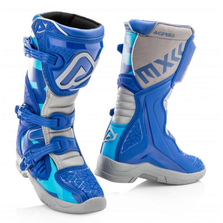 Acerbis X-TEAM KID BLEU/GRIS children's motocross boots