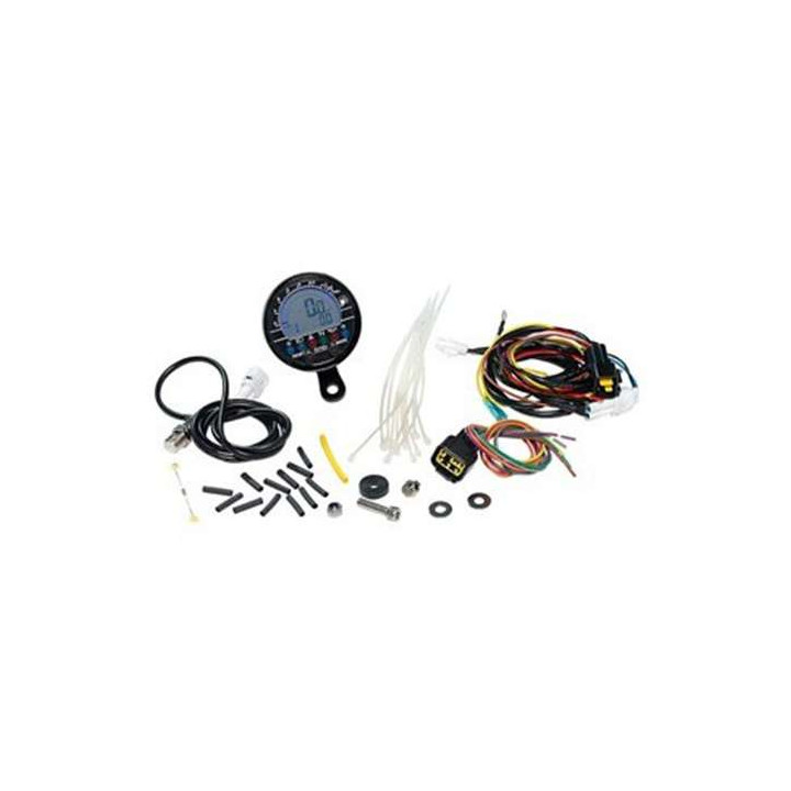 Vintage led motorcycle meter Acewell 2853 Black