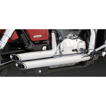 Vance &- Hines SHORTSHOTS chrome exhaust system Honda 750 Shadow Aero/Spirit Vance &- Hines SHORTSHOTS chrome exhaust system Honda 750 Shadow Aero/Spirit