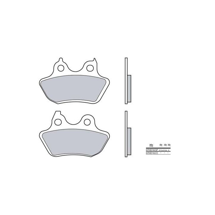 Plaquettes de frein sinter BREMBO 07HD18SP