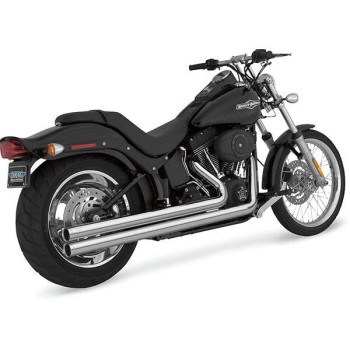 Échappement Vance & Hines BIG SHOTS LONG CHROME (17923) Harley SOFTAIL 86-11