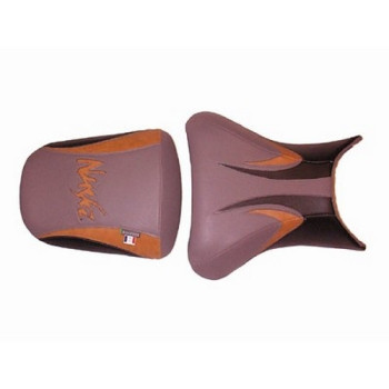 Housse de selle Bagster (2090E) Acier/Noir/Havane/Lettres Havane Kawasaki ZX6 R 99 Housse de selle Bagster (2090E) Acier/Noir/Havane/Lettres Havane Kawasaki ZX6 R 99