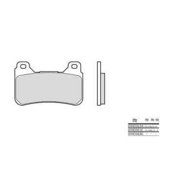 Plaquettes de frein carbone ceramique racing BREMBO 07HO50RC