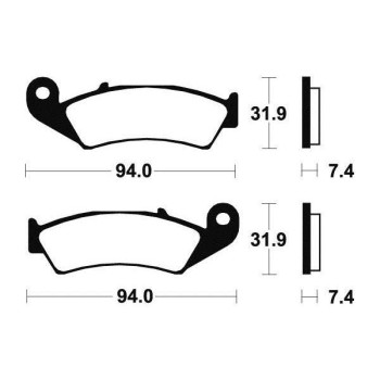 Plaquettes de frein organique BENDIX MA103