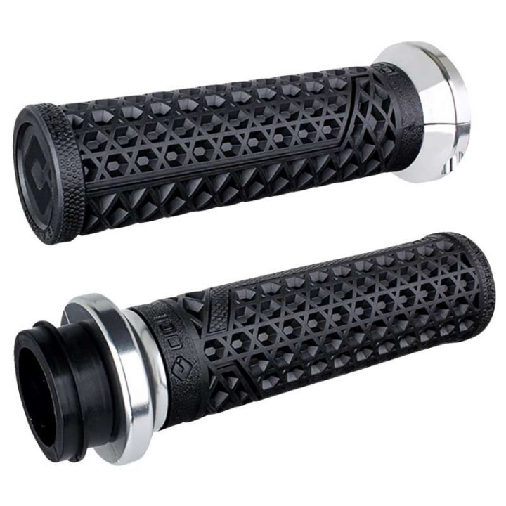 Poignées moto TBW Harley Davidson ODI VANS Noir/Argent