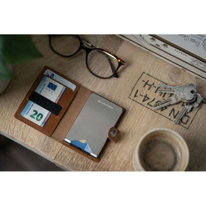 Portefeuille avec lampe Ledlenser LITE WALLET Marron