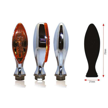 Clignotants Moto homologué Bihr ELIPSE chrome