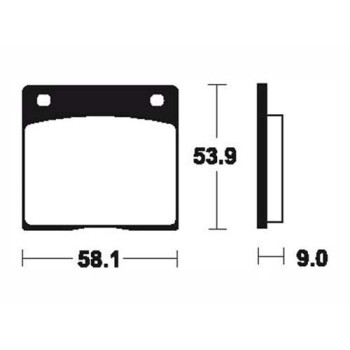 Plaquettes de frein organique BENDIX MA12